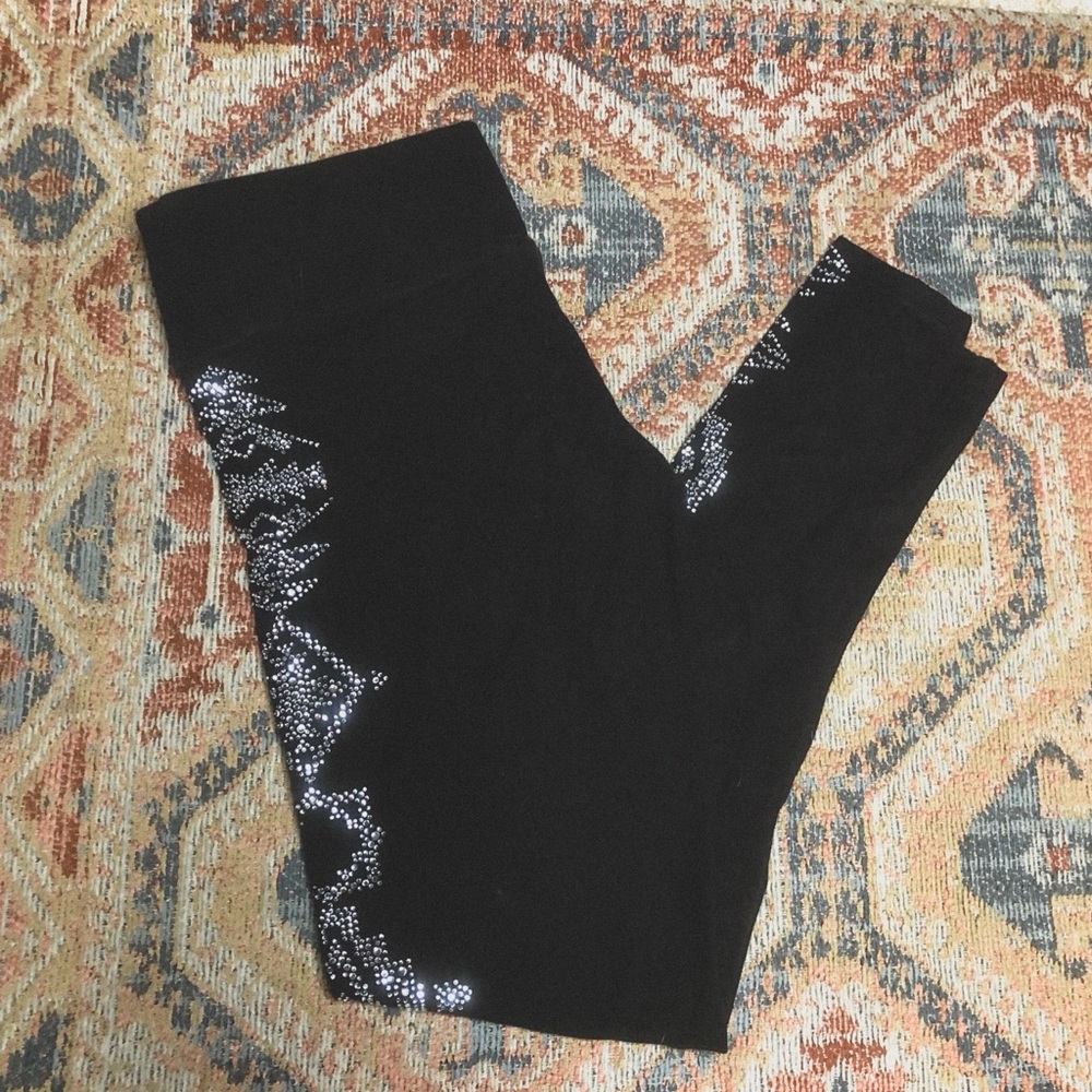 vs pink rhinestone leggings